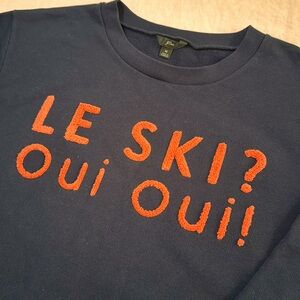 J Crew cotton “le ski” sweatshirt navy blue